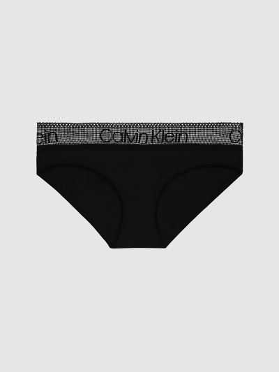 Calvin Klein Underwear HU069364 | Calvin Klein Logo Lace Női Csípő Bugyi Fekete